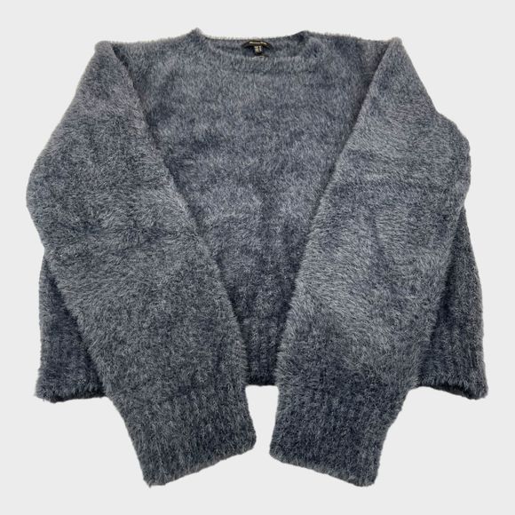 Massimo Dutti Gray Crewneck Fuzzy Sweater Women's Size Medium - Picture 5 of 12